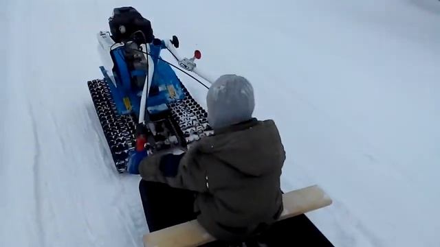 Снегоход Гусеничный привод ,приставка Гусеницы на НЕВА МБ 2 смотреть онлайн