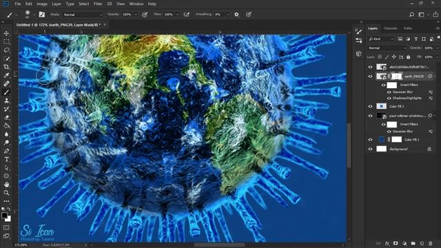 Photoshop Tutorial : How to Make a Virus on Earth смотреть онлайн