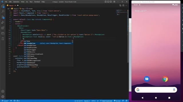 React Native Pop Up Menu || Just a Variable; смотреть онлайн