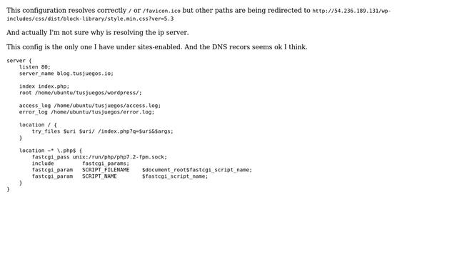 nginx subdomain config resolves index.php ok but redirecting other files to server ip смотреть онлайн