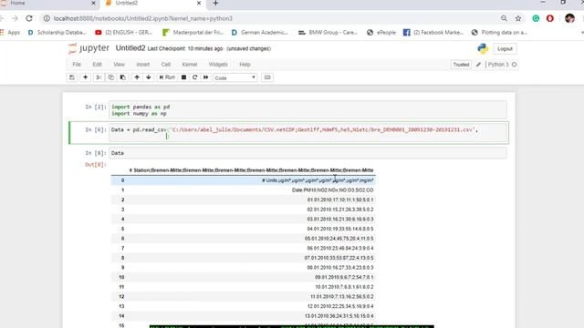 READ, PLOT, Parse dates, index column, Organize, and write.CSV in python jupyter with PANDAS. смотреть онлайн
