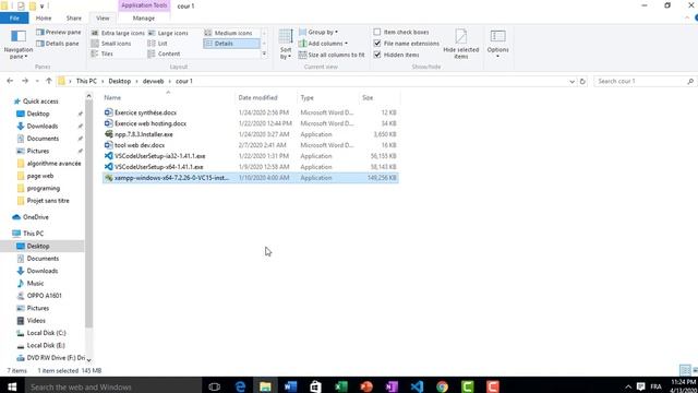 Syntaxe PHP, Instalation Xamp et lancement du serveur local Apache смотреть онлайн