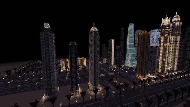 Minecraft Dubai City at night - Майнкрафт Дубай смотреть онлайн