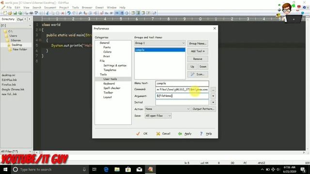 How to Configure User Tool To Run Java program in editplus | Simplest method смотреть онлайн