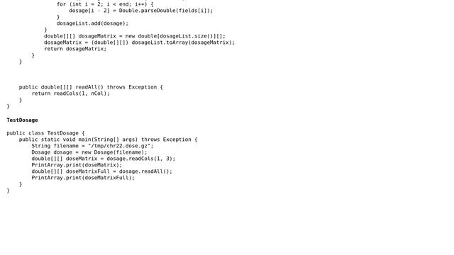 Code Review: A Java class for reading MaCH dosage files смотреть онлайн