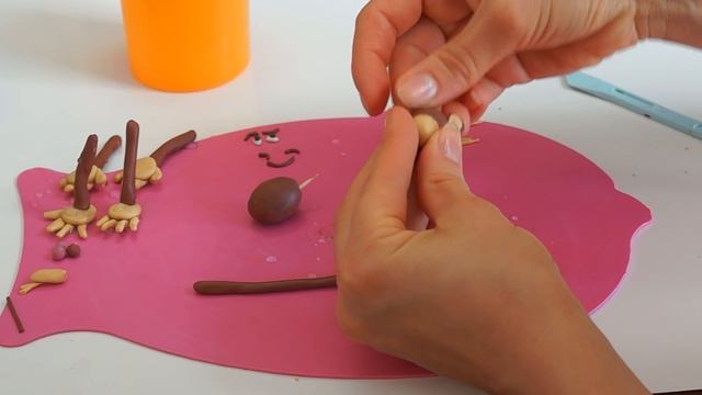 Веселая обезьянка из пластилина - Cимвол 2016 года /// Monkey from play-dough or clay смотреть онлайн