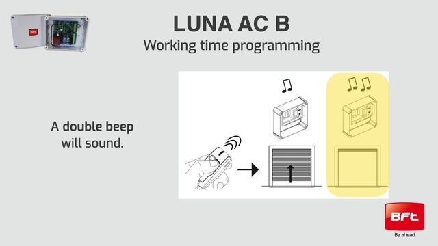 Bft Luna AC B | How to program the working time (EN) смотреть онлайн