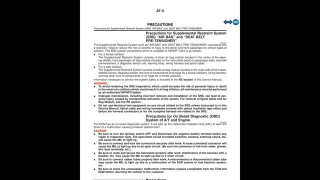 ? 2000 Infiniti QX4 - Automatic Transmission (Section AT) - PDF Manual (344 Pages) - Cars manuals. смотреть онлайн