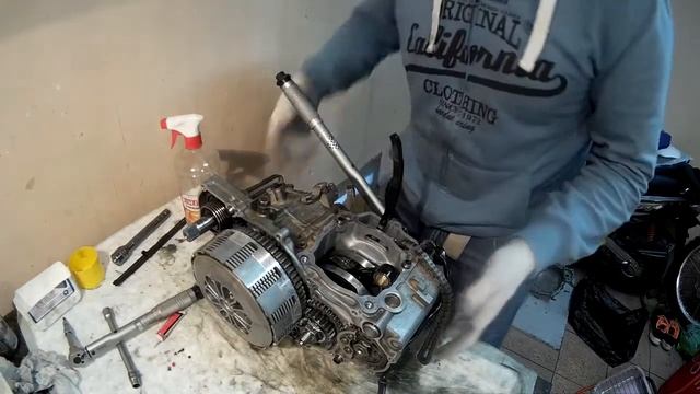 YAMAHA YZ450F сборка движка часть 2