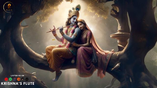 Krishna Flute || Divine Romance Radha Krishna|| Stress Relief Music, Meditation Music, Study, 24/33