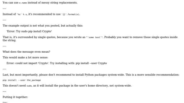 Code Review: Python exception handler to recommend package (2 Solutions!!) смотреть онлайн