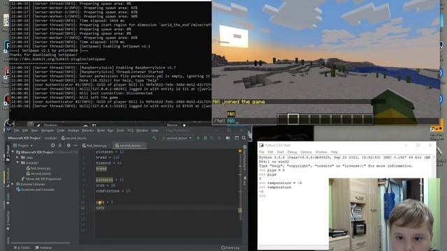 Программируем с Minecraft Создай свой мир с помощью PYTHON Ch2 p53-56 mission 1-2 смотреть онлайн