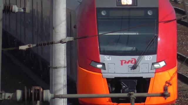 ЭС1 027 и 030 "Ласточка" №727 Нижний Новгород – Москва смотреть онлайн