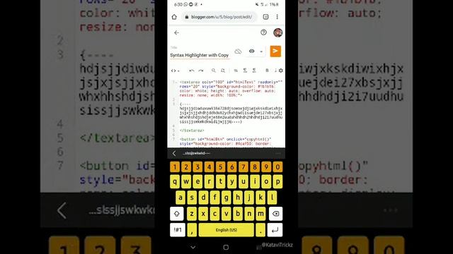 Syntax Highlighter with Copy Button Script for Blogger —KataviTrickz 2022 смотреть онлайн