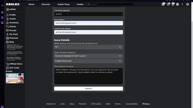 Roblox Support - How to Reset You're password Without Email or Phone смотреть онлайн