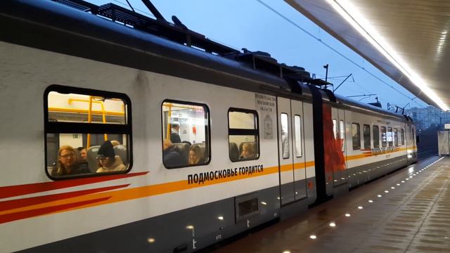 "Подольские курсанты!" Электропоезд ЭП2Д-0127 сообщением "Румянцево - Щербинка" смотреть онлайн