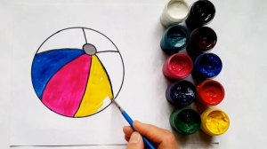 РИСУЕМ МЯЧИК. КАК НАРИСОВАТЬ МЯЧИК. РИСУНОК И РАСКРАСКА для детей.