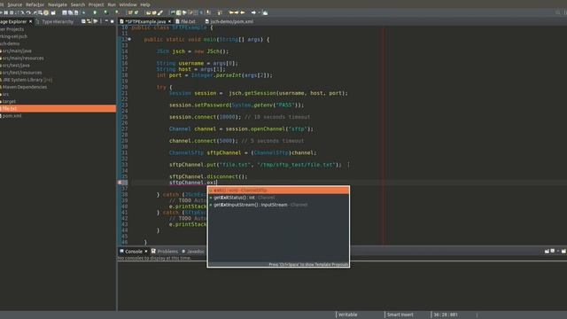 SFTP in Java | JSch | SSH Java смотреть онлайн