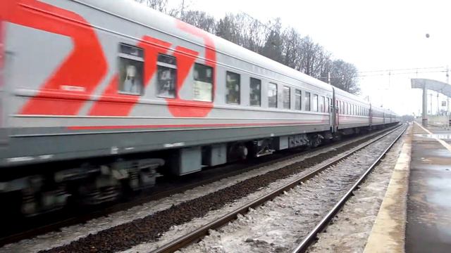Электровоз ЧС2Т-1055 с поездом (СПб → Самара) смотреть онлайн