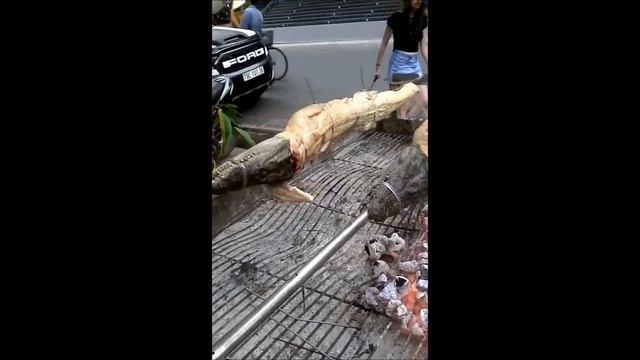 Вьетнам, жарят крокодила! смотреть онлайн