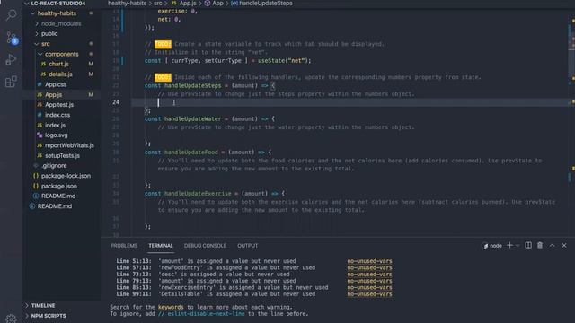 React - Working with State - Healthy Habits смотреть онлайн