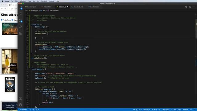 Data uit JSON stap 24: Overflow verhelpen en methods voor de winkelwagen смотреть онлайн