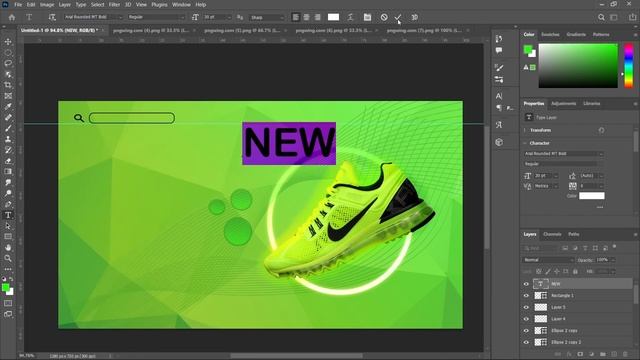 How to design professional web banner | adobe photoshop 2022 | смотреть онлайн