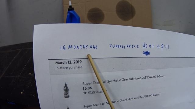 Walmart Super Tech Full Synthetic Gear Oil 75W-90 - One Year Update смотреть онлайн
