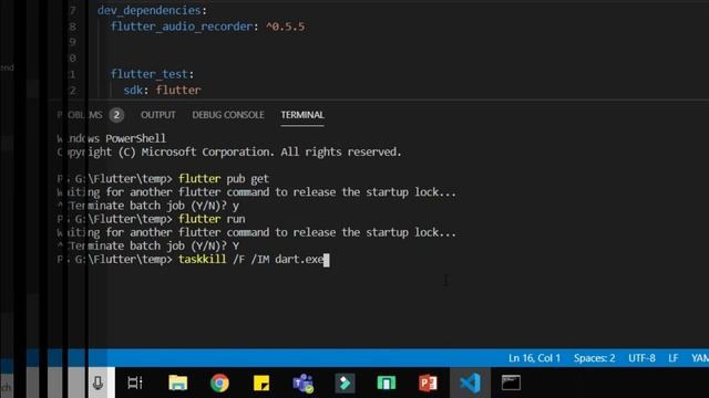 Waiting for another flutter command to release the startup lock [Flutter Error Solved 100%] смотреть онлайн