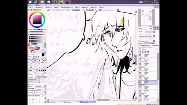 Drawing a Manga Panel in SAI Paint Tool [SPEEDPAINTING] смотреть онлайн
