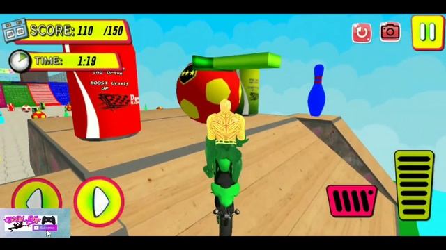 Trò chơi vui nhộn cho em nhỏ_ Superhero Tricky Bike Race _ Game Kids 2019 смотреть онлайн