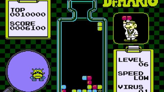 Dr. Mario (Nintendo, 1990) - NES Gameplay HD смотреть онлайн
