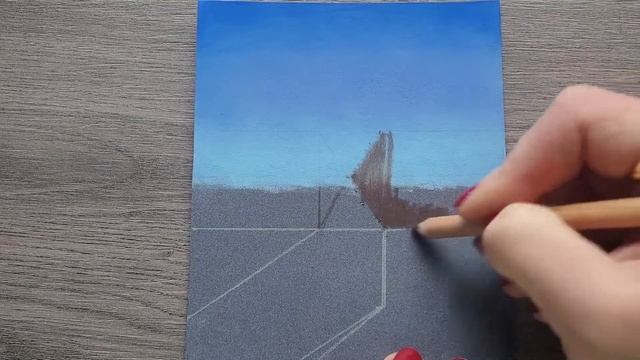 Chemin boisé et perspective aux pastels secs смотреть онлайн