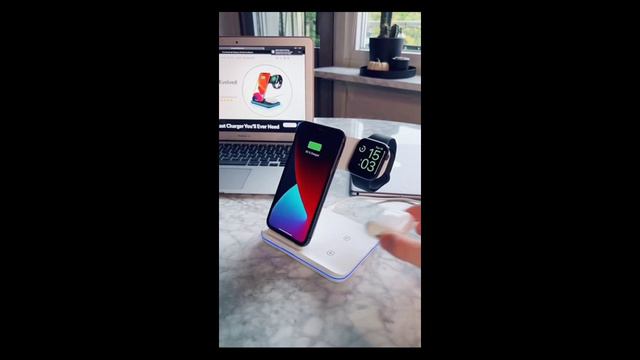 Беспроводная зарядная подставка для iPhone смотреть онлайн