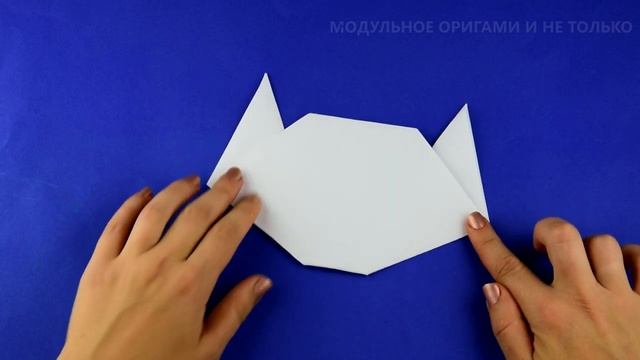 Как сделать кошку (котика) из бумаги легко и просто. Очень простое оригами. Пошаговая сборка смотреть онлайн