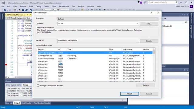 Debug HL7 Activities with Visual Studio смотреть онлайн