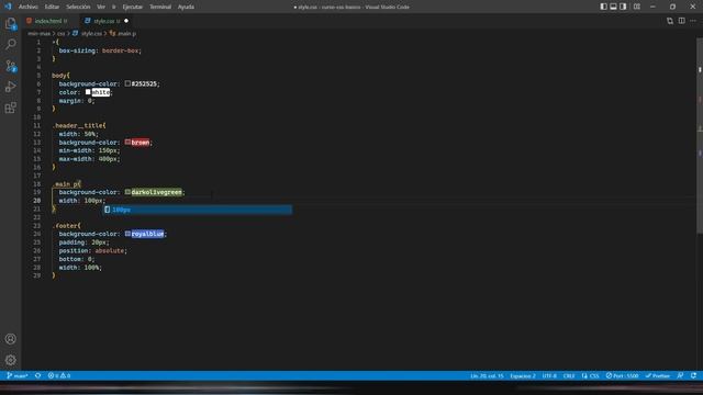 min-width max-width min-height max-height CSS смотреть онлайн