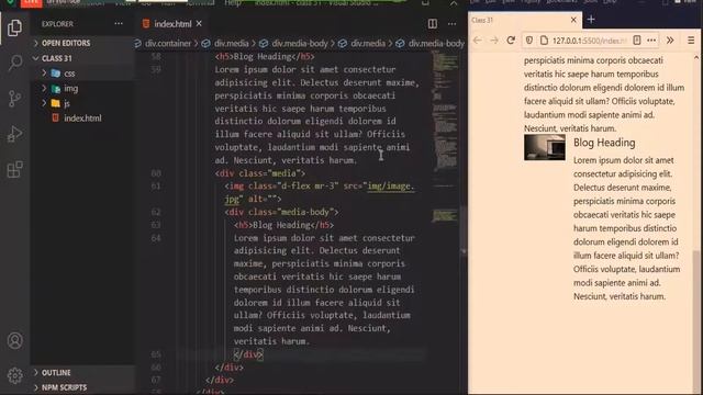 Media object in bootstrap & Introduction of XAMPP for WordPress।। 31th day смотреть онлайн