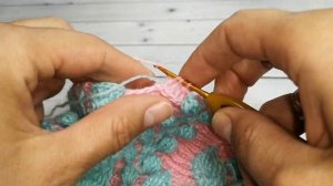 Берет двухцветный крючком?Crochet beret? Заключительная 4 часть (25 - 37 ряд)