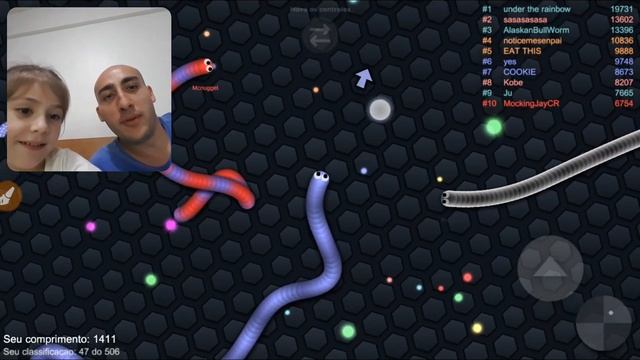 Jogando Slither jogo da cobrinha Game Play - Rob e Gio Games смотреть онлайн