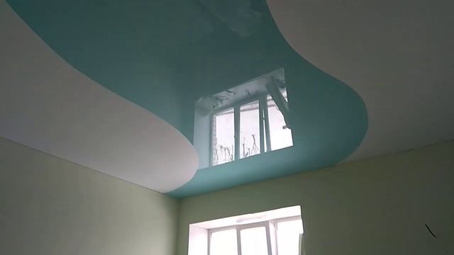 Идеальная спайка натяжного потолка. Матовый + глянец