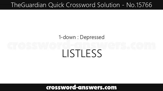 TheGuardian Quick Crossword Answers No. 15766 смотреть онлайн