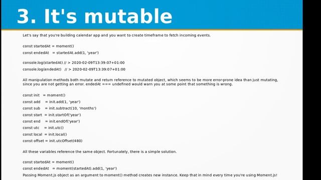 Why you shouldn't be using Moment.js (7 minutes) смотреть онлайн