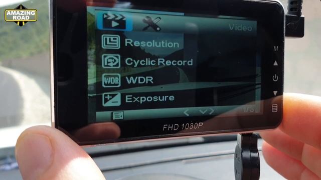 Самый Тонкий Видеорегистратор с Двумя Камерами на 360° 1080P и с Режимом Парковки