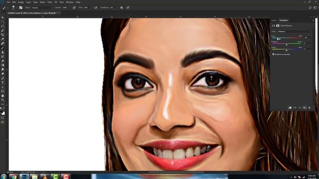 Smudge Painting Photoshop Tutorial | Digital Painting Timelapse | Kajal Agarwal | Newphotoshop смотреть онлайн