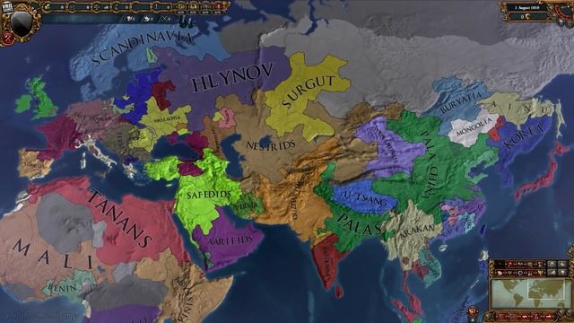 Mega Campaign | CK2 to EU4 to V2 to HoI3 | 769 AD to 1948 AD Timelapse смотреть онлайн