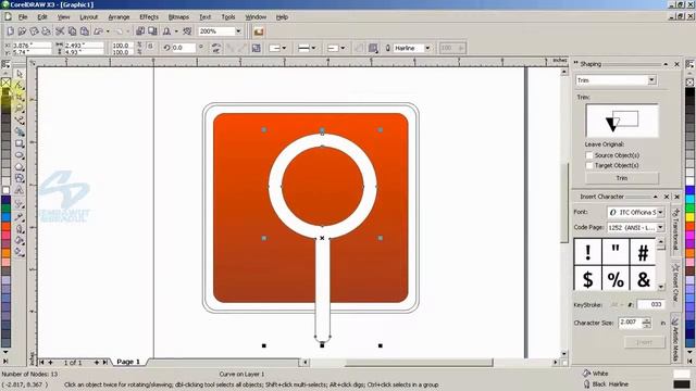 How to Draw SEARCH TOOL apps icon for smartphone in CorelDraw смотреть онлайн