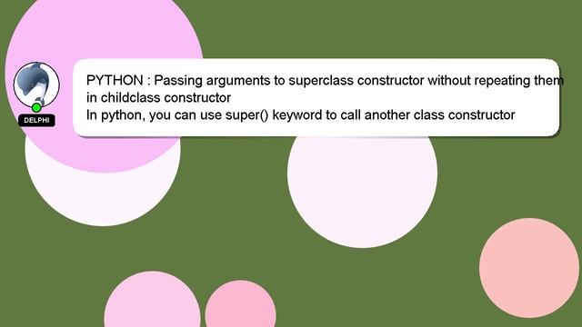 PYTHON : Passing arguments to superclass constructor without repeating them in childclass construct смотреть онлайн