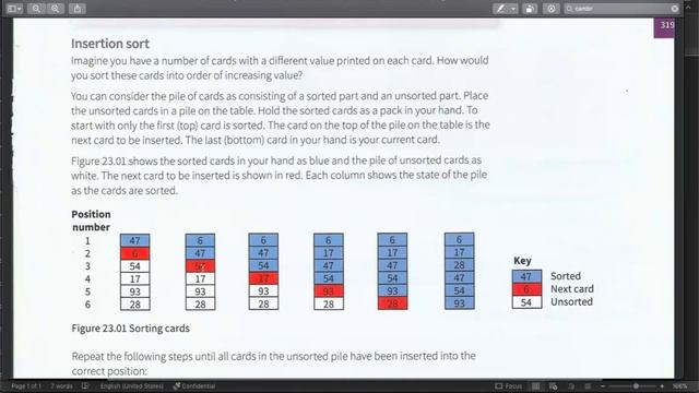 Cambridge ICT Bubble sort and Insersion sort Python Data structures and Algorithms смотреть онлайн