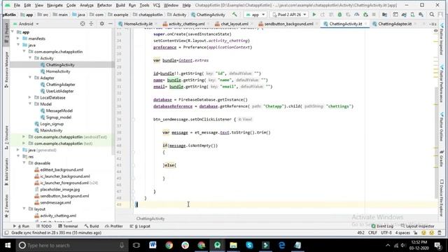 [Part 6]Implement send message functionality | firebase real time database | Android Studio | Kotli смотреть онлайн